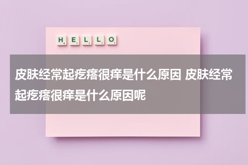 皮肤经常起疙瘩很痒是什么原因 皮肤经常起疙瘩很痒是什么原因呢