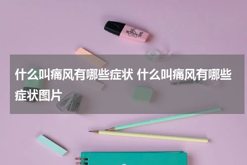 什么叫痛风有哪些症状 什么叫痛风有哪些症状图片