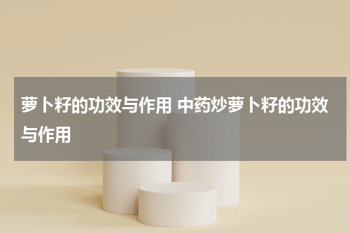 萝卜籽的功效与作用 中药炒萝卜籽的功效与作用