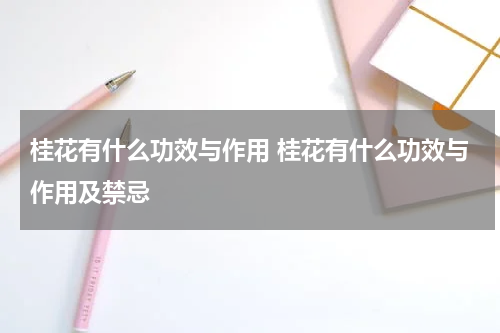 桂花有什么功效与作用 桂花有什么功效与作用及禁忌