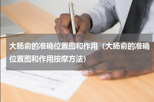 大肠俞的准确位置图和作用（大肠俞的准确位置图和作用按摩方法）