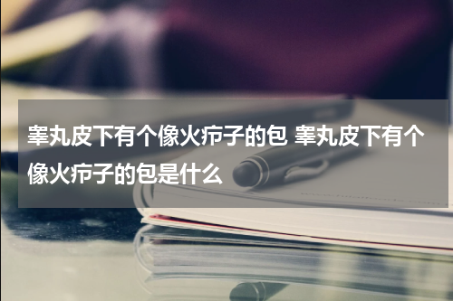 睾丸皮下有个像火疖子的包 睾丸皮下有个像火疖子的包是什么