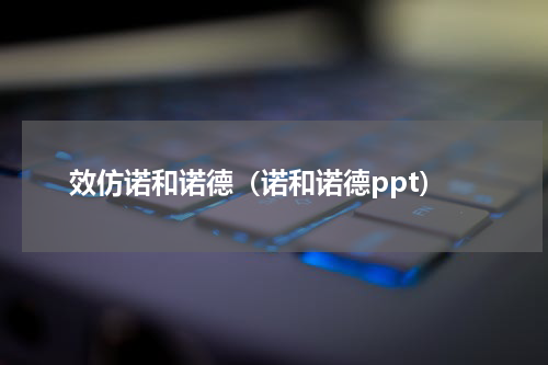 效仿诺和诺德（诺和诺德ppt）