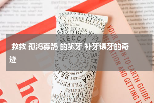  救救 孤鸿寡鹄 的龅牙 补牙镶牙的奇迹